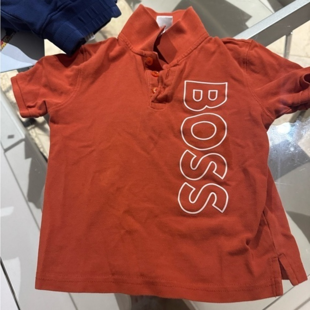 Boss Orange Polo Shirt with Vertical Branding